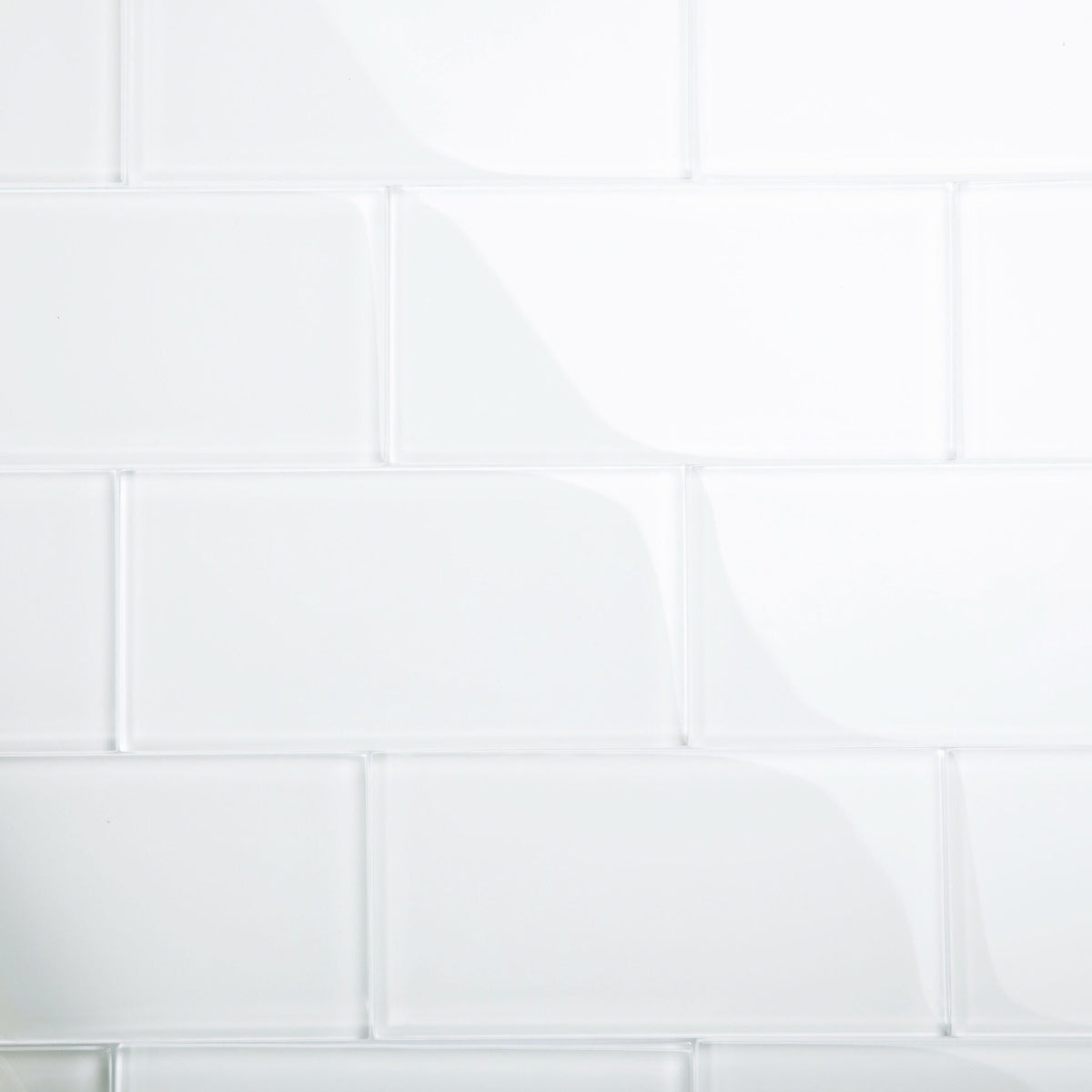 Giorbello Classic Premium Bright White 6-in x 12-in Glossy Glass Subway Wall Tile (5-sq. ft/ Carton)