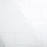 Giorbello Classic Premium Bright White 6-in x 12-in Glossy Glass Subway Wall Tile (5-sq. ft/ Carton)