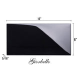 Giorbello Classic Premium Black 6-in x 12-in Glossy Glass Subway Wall Tile (5-sq. ft/ Carton)