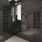 Giorbello Classic Premium Black 6-in x 12-in Glossy Glass Subway Wall Tile (5-sq. ft/ Carton)