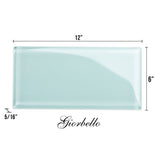Giorbello Classic Premium Baby Blue 6-in x 12-in Glossy Glass Subway Wall Tile (5-sq. ft/ Carton)