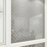 Giorbello (Sample) Glass Arabesque Tiles True Gray 4-1/2-in x 4-1/2-in Glossy Glass Lantern Subway Wall Tile