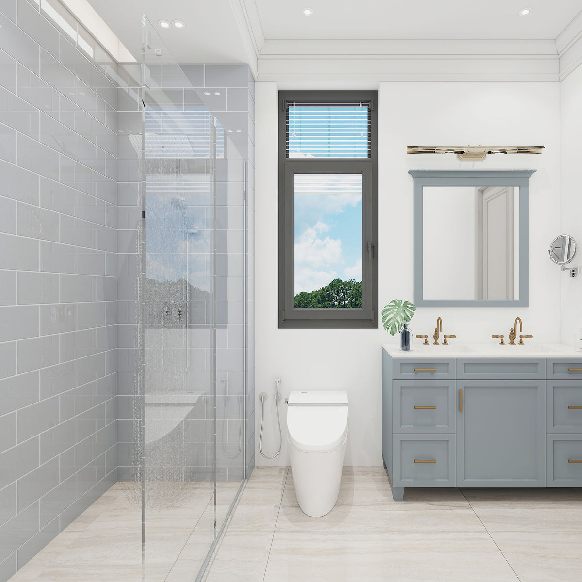 Giorbello Classic Premium True Gray 6-in x 12-in Glossy Glass Subway Wall Tile (5-sq. ft/ Carton)