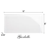 Giorbello Classic Premium Alabaster White 6-in x 12-in Glossy Glass Subway Wall Tile (5-sq. ft/ Carton)