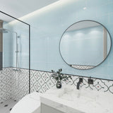 Giorbello Classic Premium Morning Sky Blue 6-in x 12-in Glossy Glass Subway Wall Tile (5-sq. ft/ Carton)