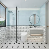 Giorbello Classic Premium Morning Sky Blue 6-in x 12-in Glossy Glass Subway Wall Tile (5-sq. ft/ Carton)