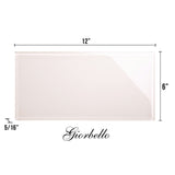 Giorbello Classic Premium Rose Pale Pink 6-in x 12-in Glossy Glass Subway Wall Tile (5-sq. ft/ Carton)