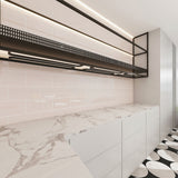 Giorbello Classic Premium Rose Pale Pink 6-in x 12-in Glossy Glass Subway Wall Tile (5-sq. ft/ Carton)