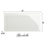 Giorbello (Sample) 6x12 glass subway tiles Agreeable Gray 6-in x 12-in Glossy Glass Brick Subway Wall Tile