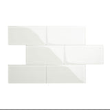 Giorbello Classic Premium Agreeable Gray 6-in x 12-in Glossy Glass Subway Wall Tile (5-sq. ft/ Carton)