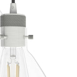 Hunter Van Nuys 3-Light Brushed Nickel Transitional Clear Glass Tiered LED Mini Hanging