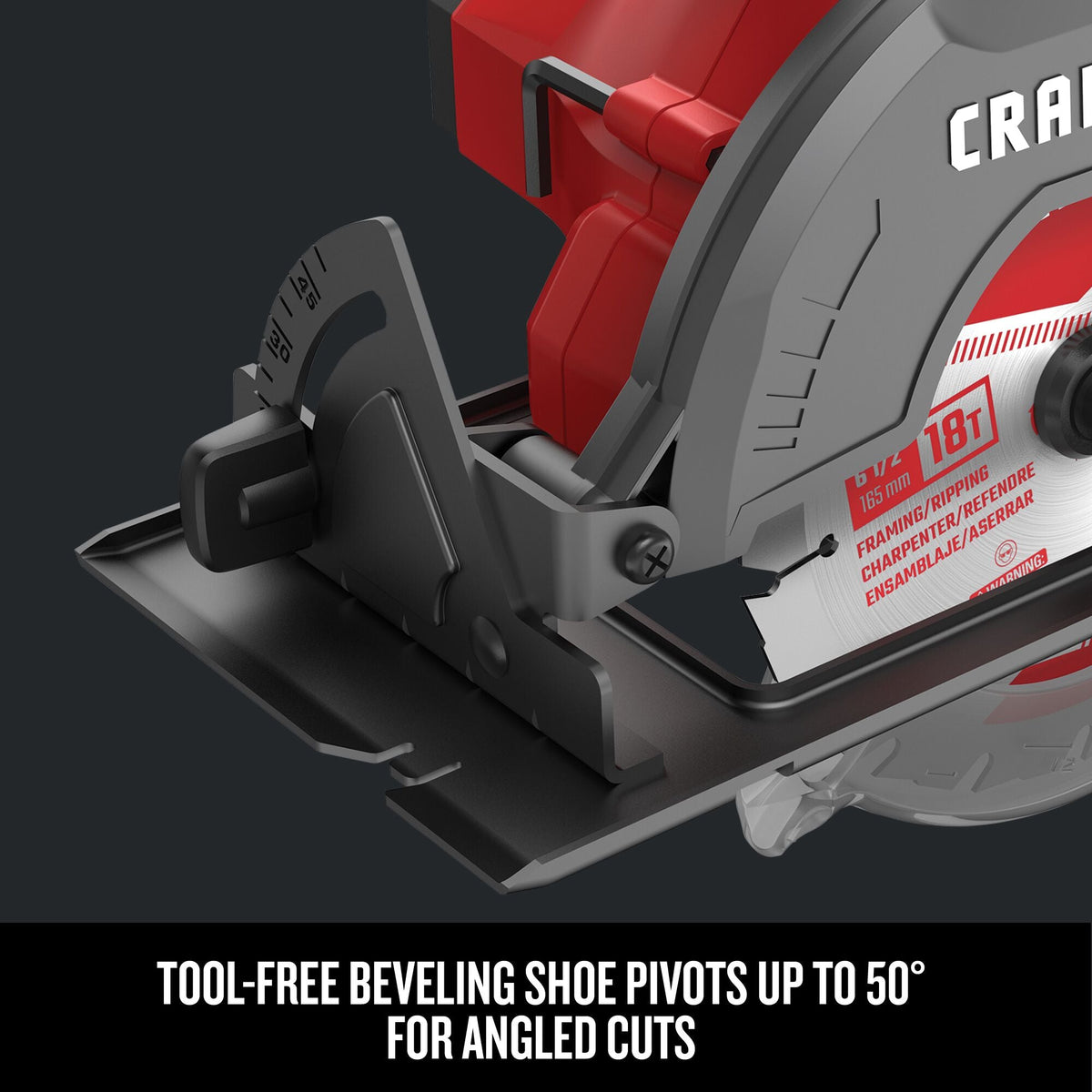 CRAFTSMAN V20 20-Volt Max 6-1/2-in Cordless Circular Saw with Brake and Metal Shoe, Kit with Battery & Charger