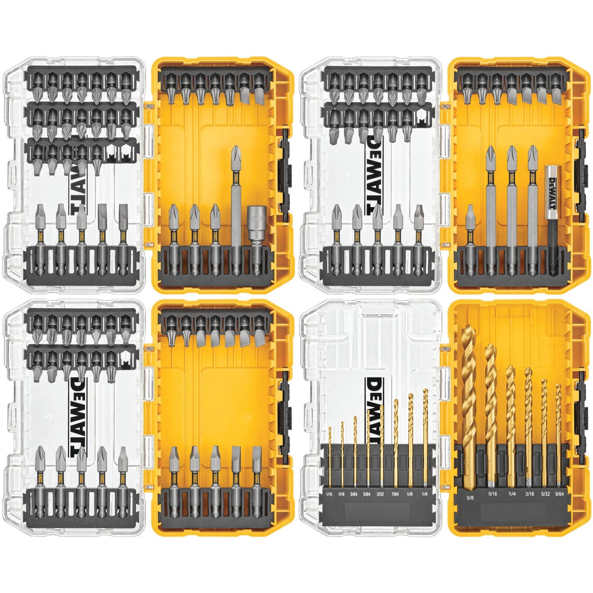 DEWALT Tough Grip 110-Piece Screwdriving & Drill Bit Set with ToughCase+