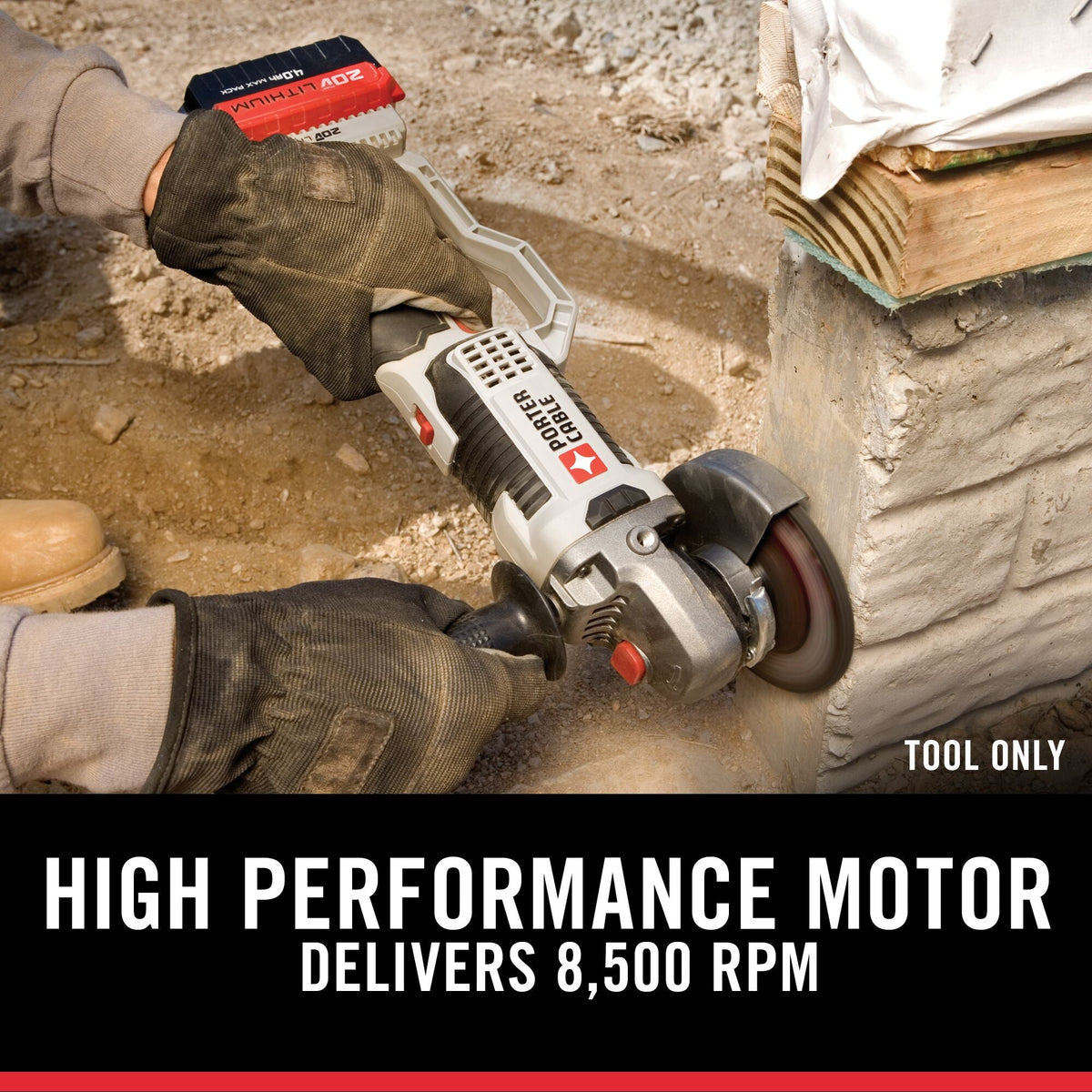 PORTER-CABLE 4.5-in 20-Volt Max Trigger Switch Cordless Angle Grinder