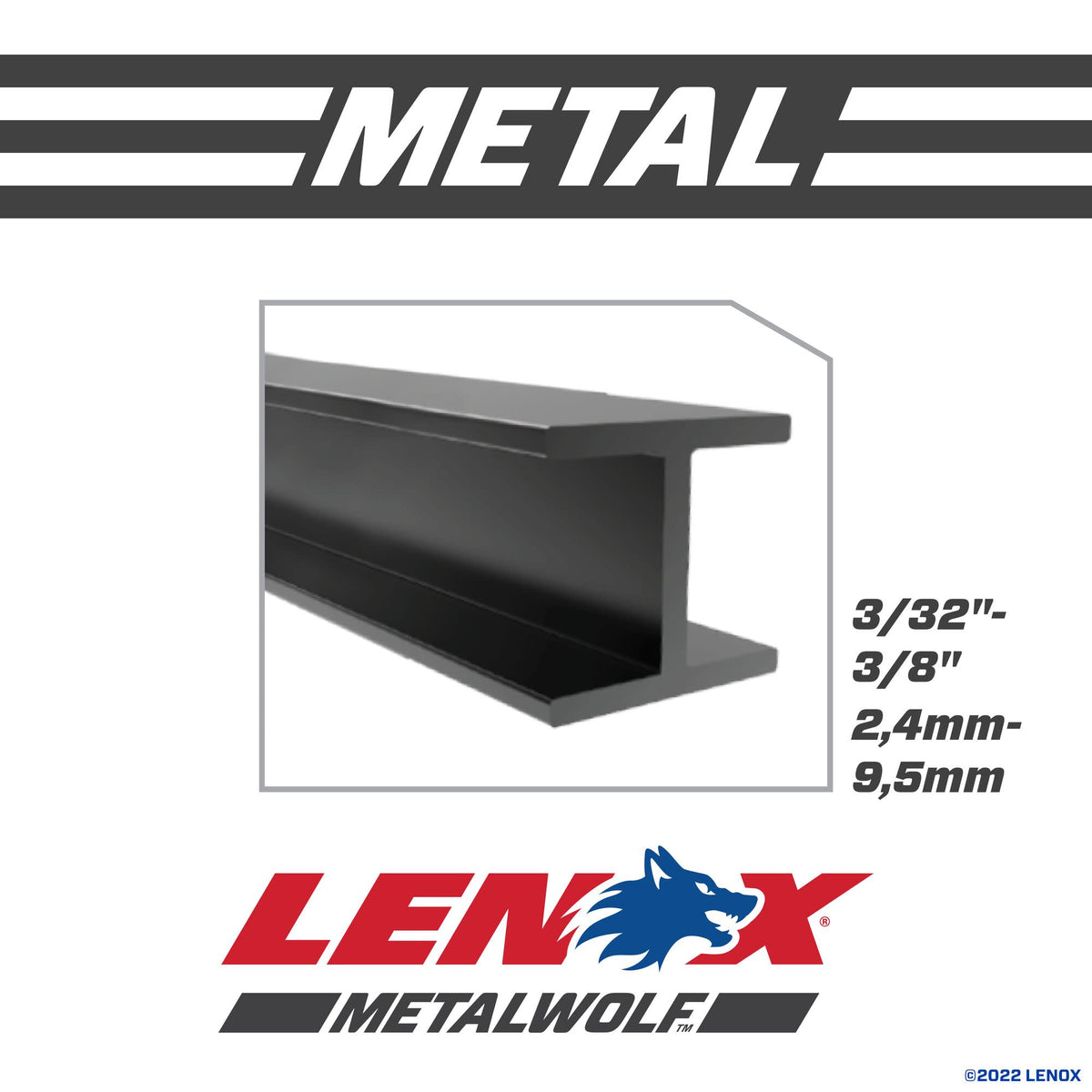 LENOX 5-Pack 9-in 14-TPI Bi-Metal Reciprocating Saw Blades, METALWOLF