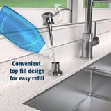 Keeney Satin Stainless Deck-Mount Soap and Lotion Dispenser, 10-oz Capacity