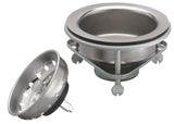 Keeney 3.5-in Chrome Stainless Steel Rust-Resistant Sink Strainer with Lock Mount & Basket (Model K5416)