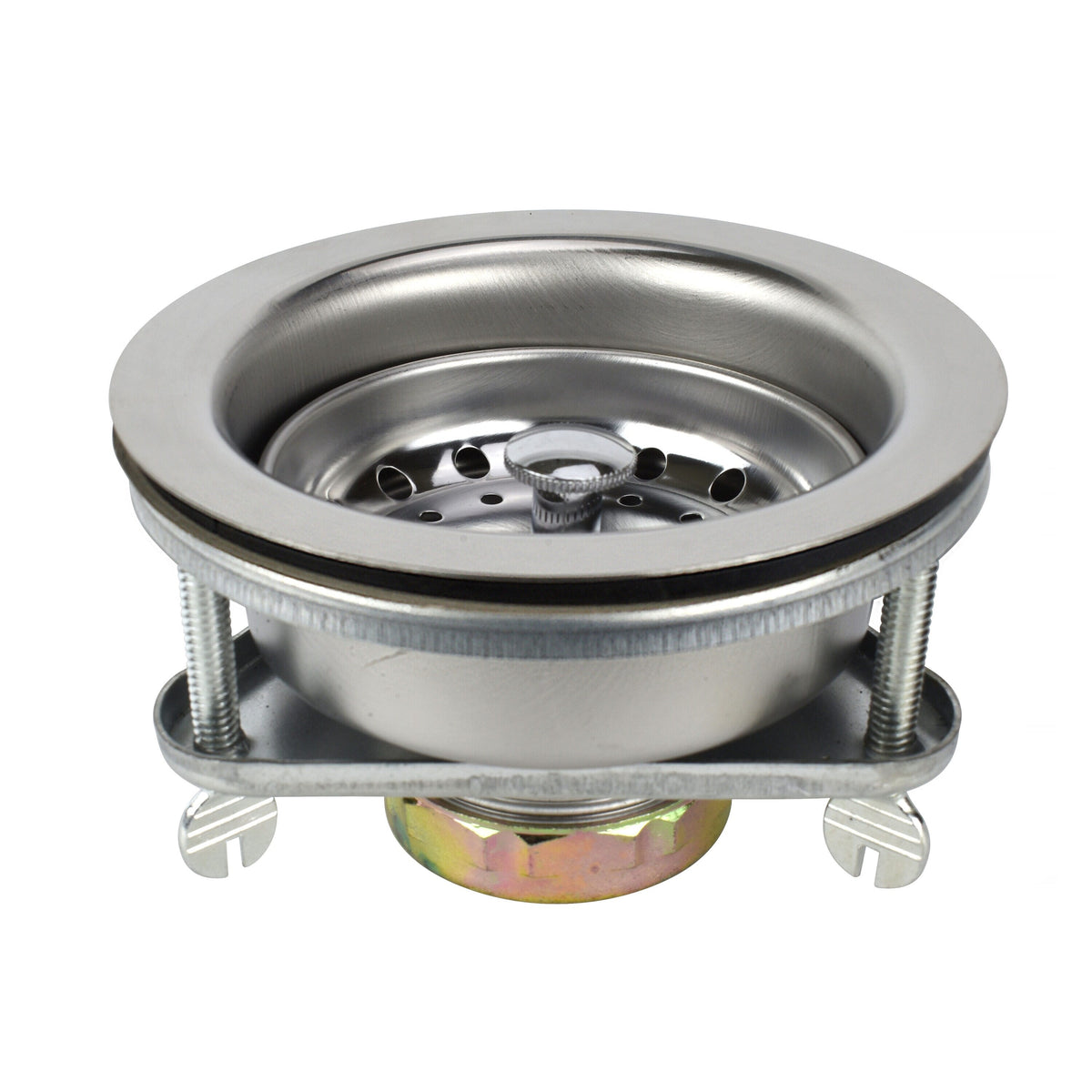 Keeney 3.5-in Chrome Stainless Steel Rust-Resistant Sink Strainer with Lock Mount & Basket (Model K5416)