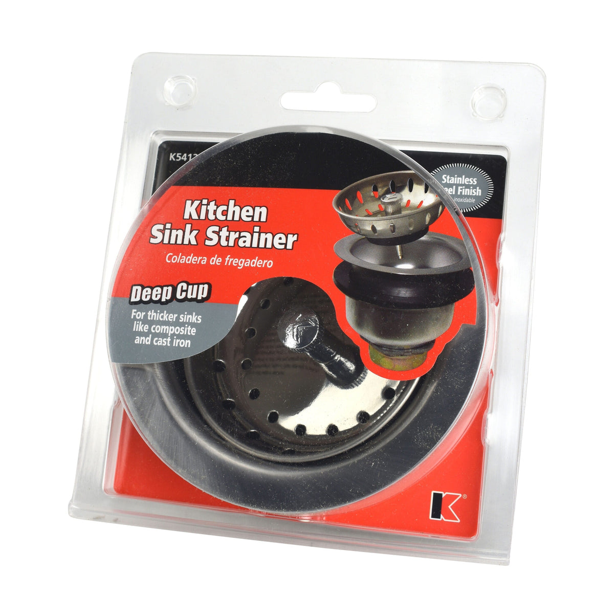 Keeney 3.5-in Stainless Steel Rust-Resistant Kitchen Sink Strainer Basket, Deep Cup (Model K5412)