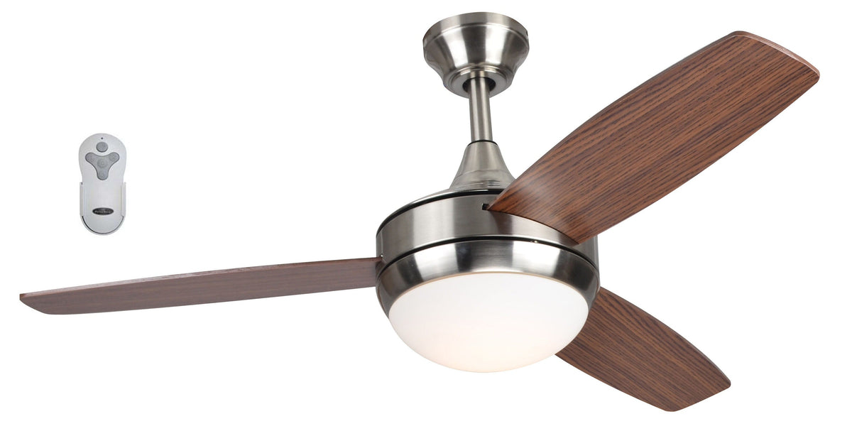 Harbor Breeze Beach Creek 44-in Brushed Nickel LED Indoor Ceiling Fan with Remote (3-Blade)