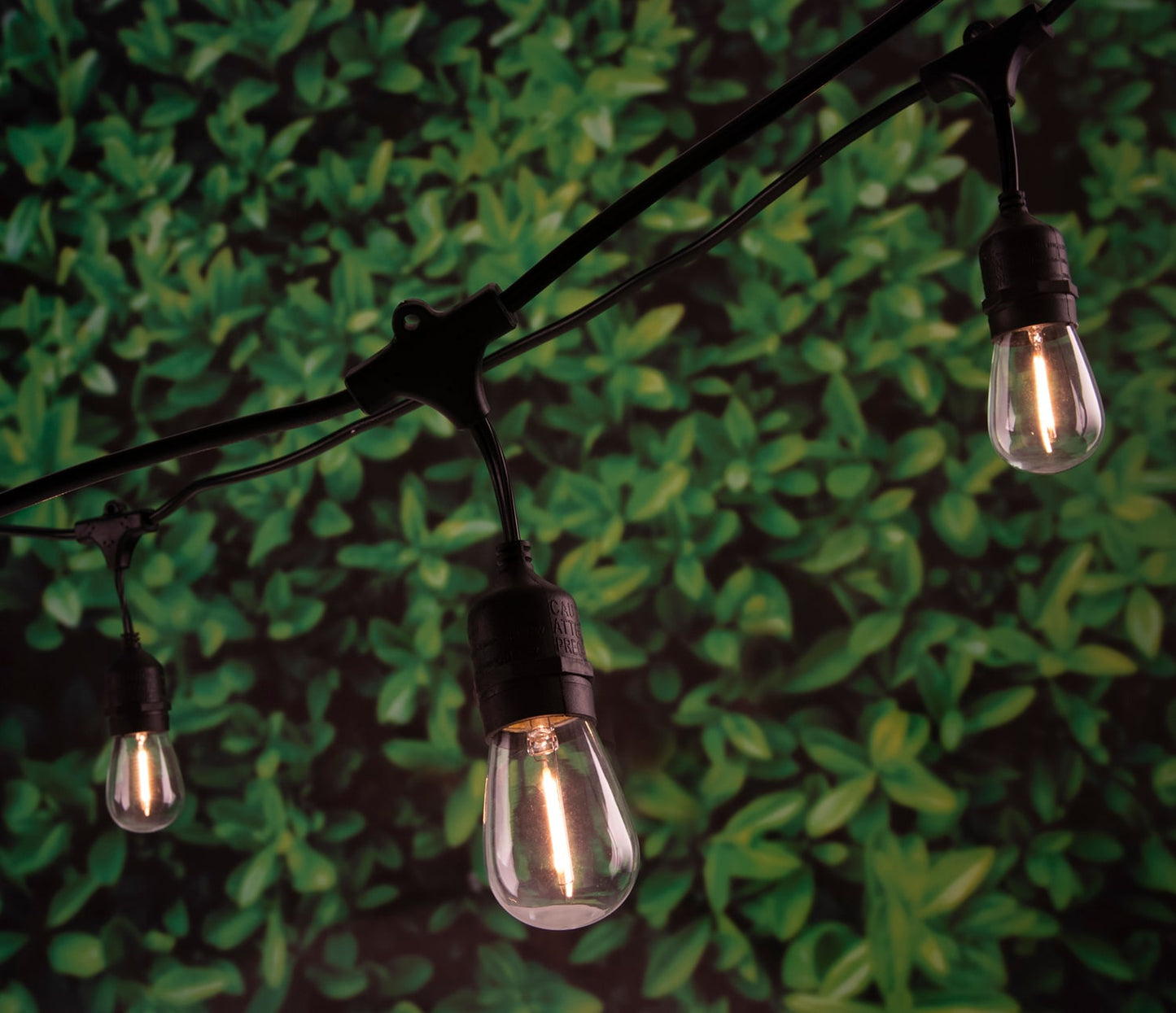Portfolio 24-ft 12-Light Plug-In LED Edison Bulbs String Lights (Black)