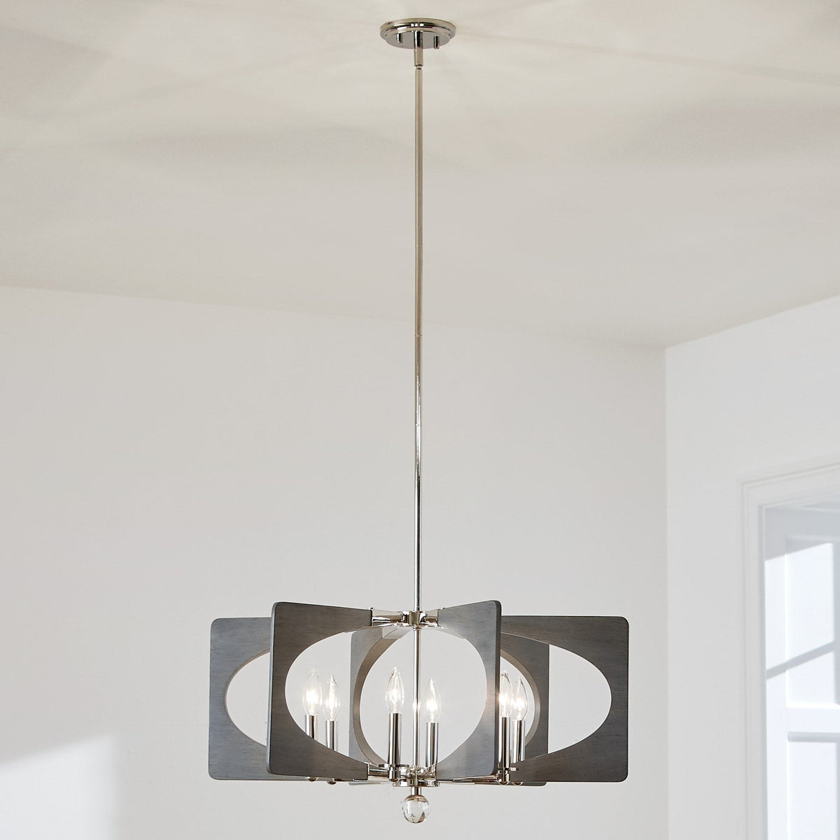 Kichler Alscar 6-Light Polished Nickel Transitional Chandelier