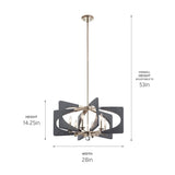 Kichler Alscar 6-Light Polished Nickel Transitional Chandelier