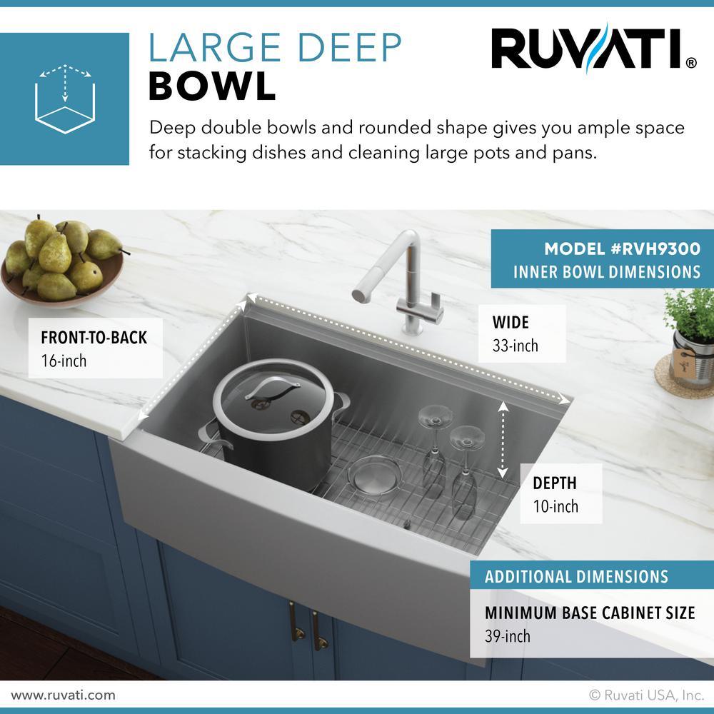 Apron-Front Stainless Steel 36 in. 16-Gauge Workstation Single Bowl Farmhouse Kitchen Sink - Super Arbor