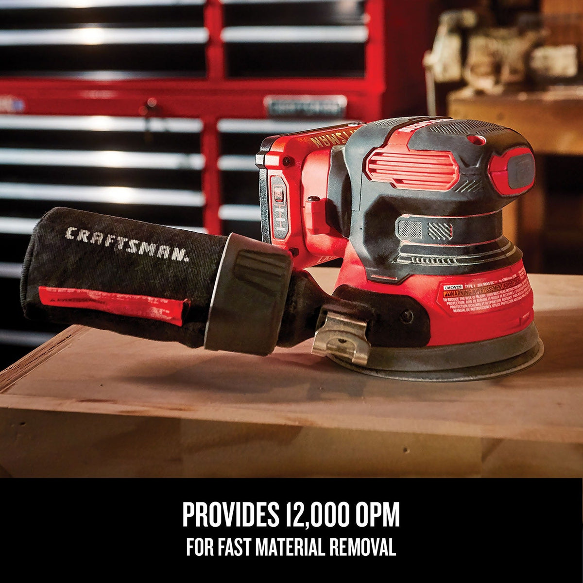 CRAFTSMAN V20 20-Volt Cordless Random Orbital Sander, 5-Inch (Tool Only)