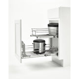 Rev-A-Shelf RV-DM17KIT-5 Metal Pull-Out Trash Can / Basket Door-Mount Kit, Gray/Silver