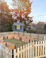 YARDLINK 2.83-ft x 3.6-ft Brown Dog Ear Spaced Picket No Dig Wood Fence Gate