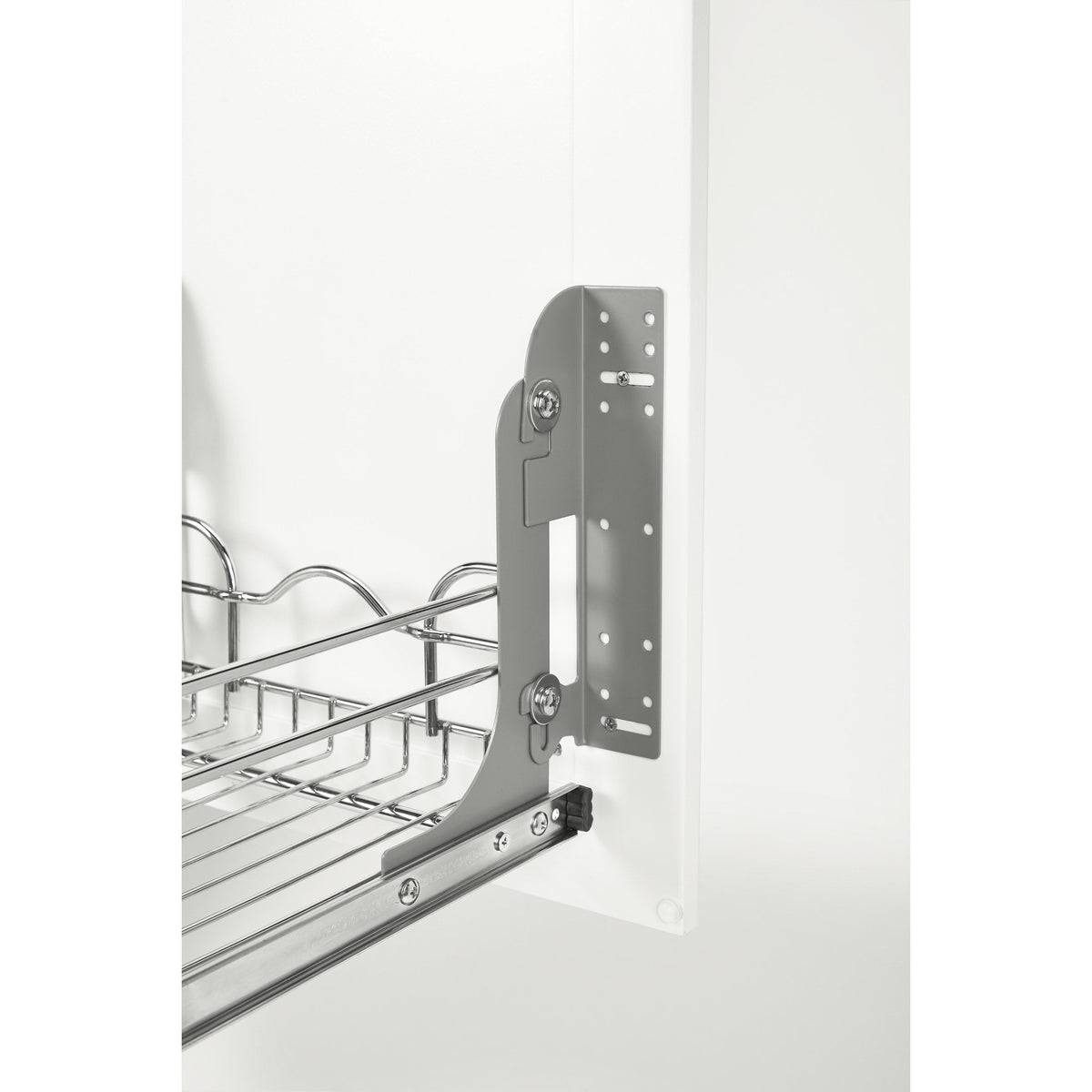 Rev-A-Shelf RV-DM17KIT-5 Metal Pull-Out Trash Can / Basket Door-Mount Kit, Gray/Silver