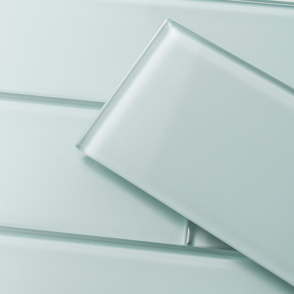 Giorbello Classic Premium Baby Blue 3-in x 9-in Glossy Glass Subway Wall Tile (5-sq. ft/ Carton)