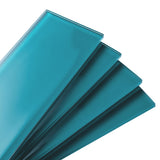Giorbello Classic Premium Dark Teal 3-in x 9-in Glossy Glass Subway Wall Tile (5-sq. ft/ Carton)