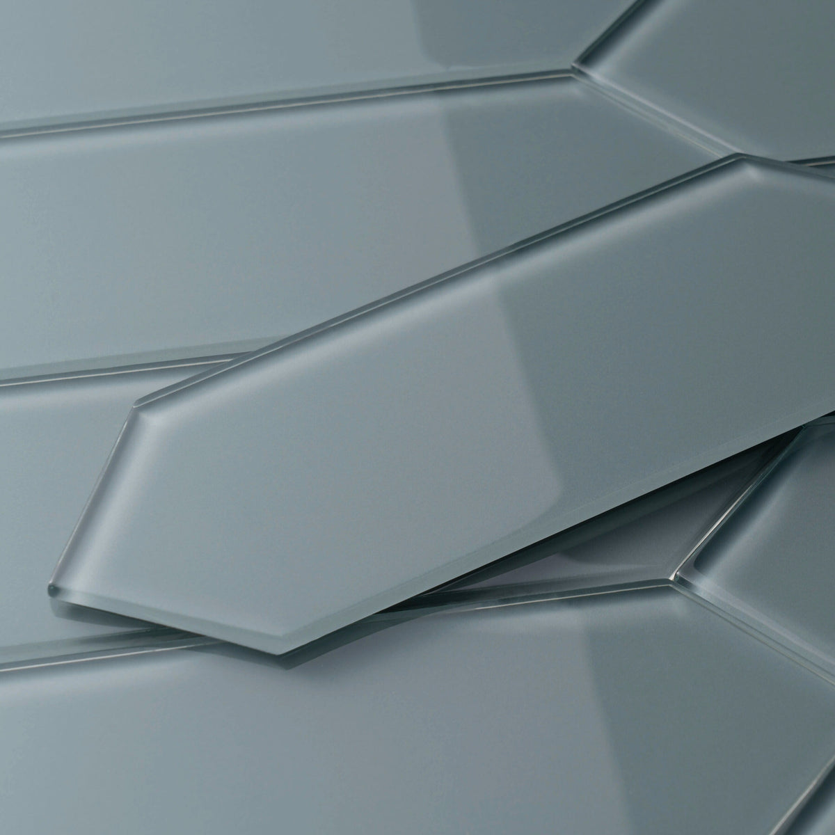 Giorbello (Sample) Glass Subway Dark Slate 3-in x 9-in Glossy Glass Tile