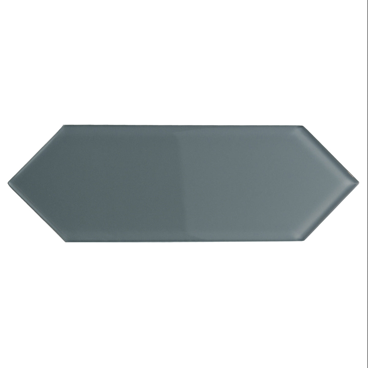 Giorbello Picket Hexagon Dark Slate 3-in x 9-in Glossy Glass Subway Wall Tile (5.8-sq. ft/ Carton)