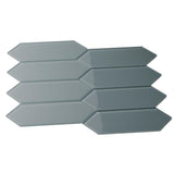 Giorbello Picket Hexagon Dark Slate 3-in x 9-in Glossy Glass Subway Wall Tile (5.8-sq. ft/ Carton)