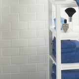 American Olean Profiles 100-Pack Ice White Gloss 3-in x 6-in Glossy Ceramic Subway Wall Tile