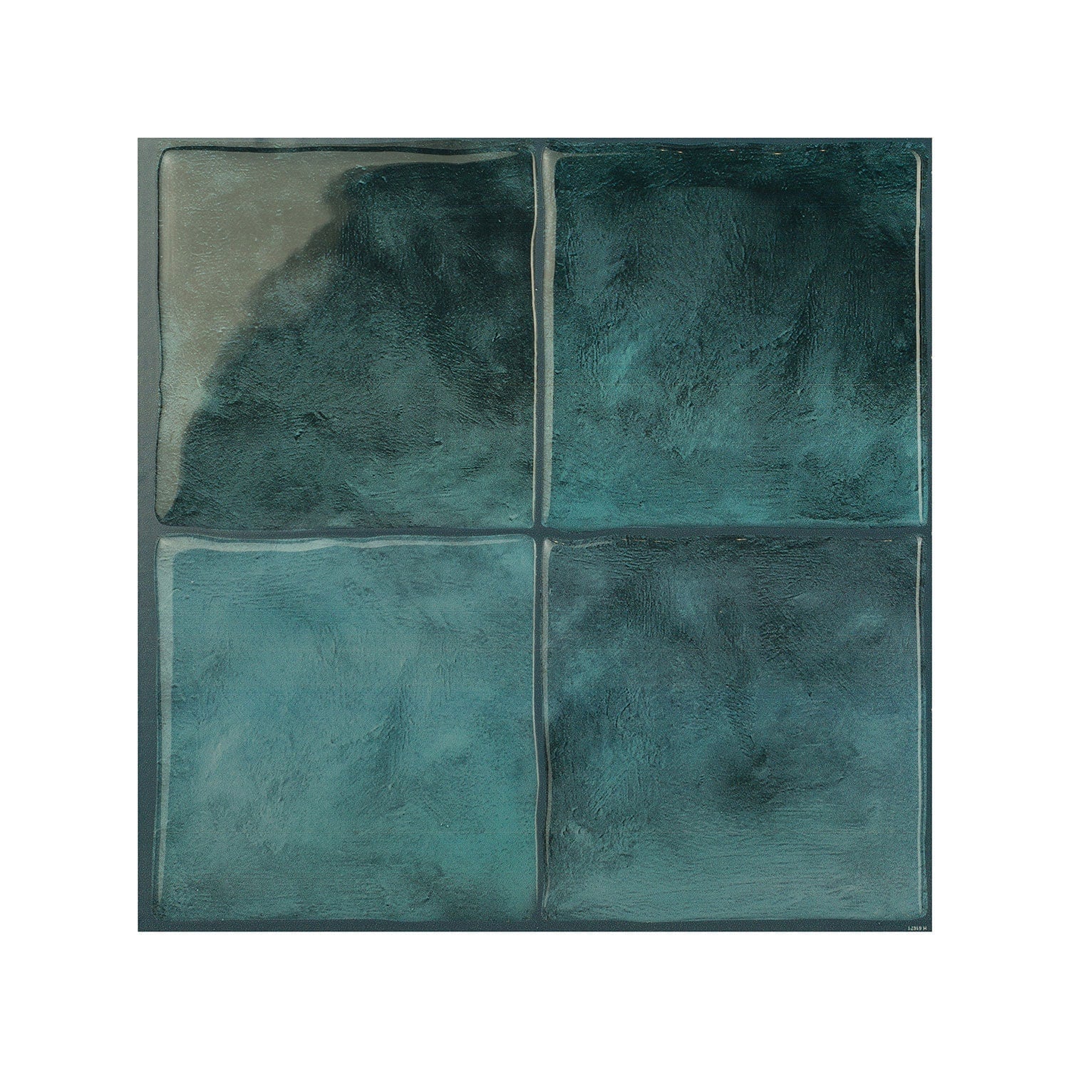 Smart Tiles Zellige Costa Green 9-in x 9-in Glossy Resin Subway Peel and stick Wall Tile product image