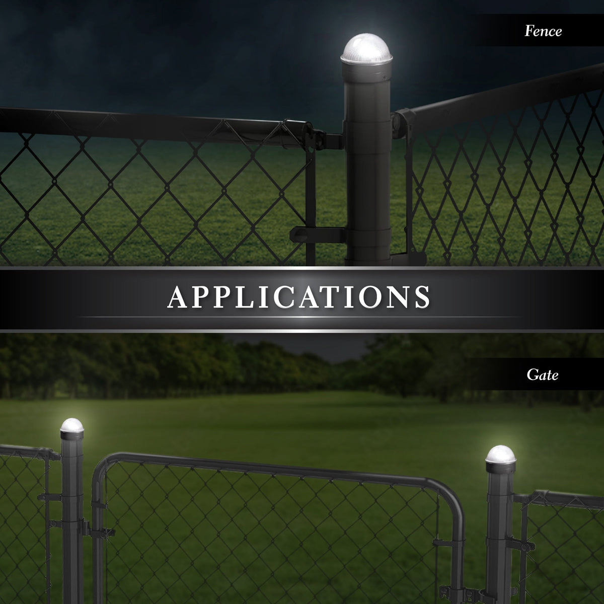 Classy Caps 5-Lumen 1-Watt Silver Solar LED Outdoor Post Cap Light (2700 K)