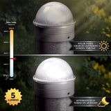 Classy Caps 5-Lumen 1-Watt Silver Solar LED Outdoor Post Cap Light (2700 K)
