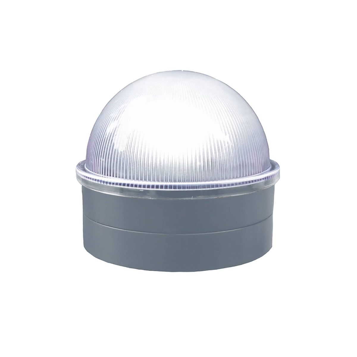 Classy Caps 5-Lumen 1-Watt Silver Solar LED Outdoor Post Cap Light (2700 K)
