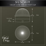 Classy Caps 5-Lumen 1-Watt Silver Solar LED Outdoor Post Cap Light (2700 K)