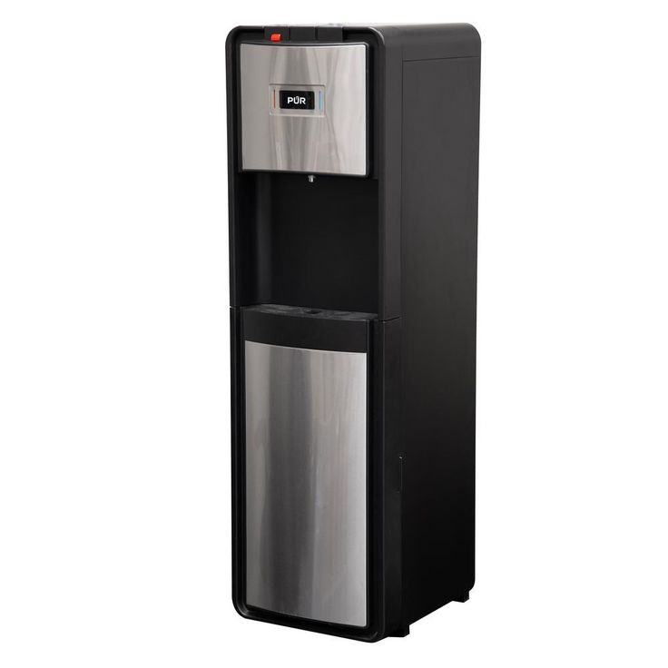 Bottleless Point-of-Use Hot/Room/Cold Water Dispenser in Black and Stainless with Dual-Stage Water Filtration System