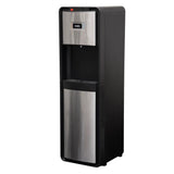 Bottleless Point-of-Use Hot/Room/Cold Water Dispenser in Black and Stainless with Dual-Stage Water Filtration System