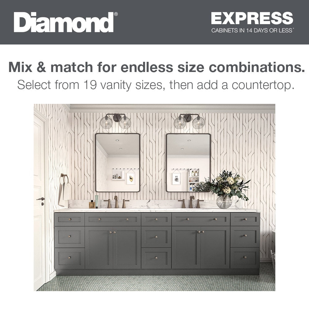Diamond Express Jamestown 15-in W x 34.5-in H x 21-in D White 3-Drawer Wood Wall-mount Cabinet Banks