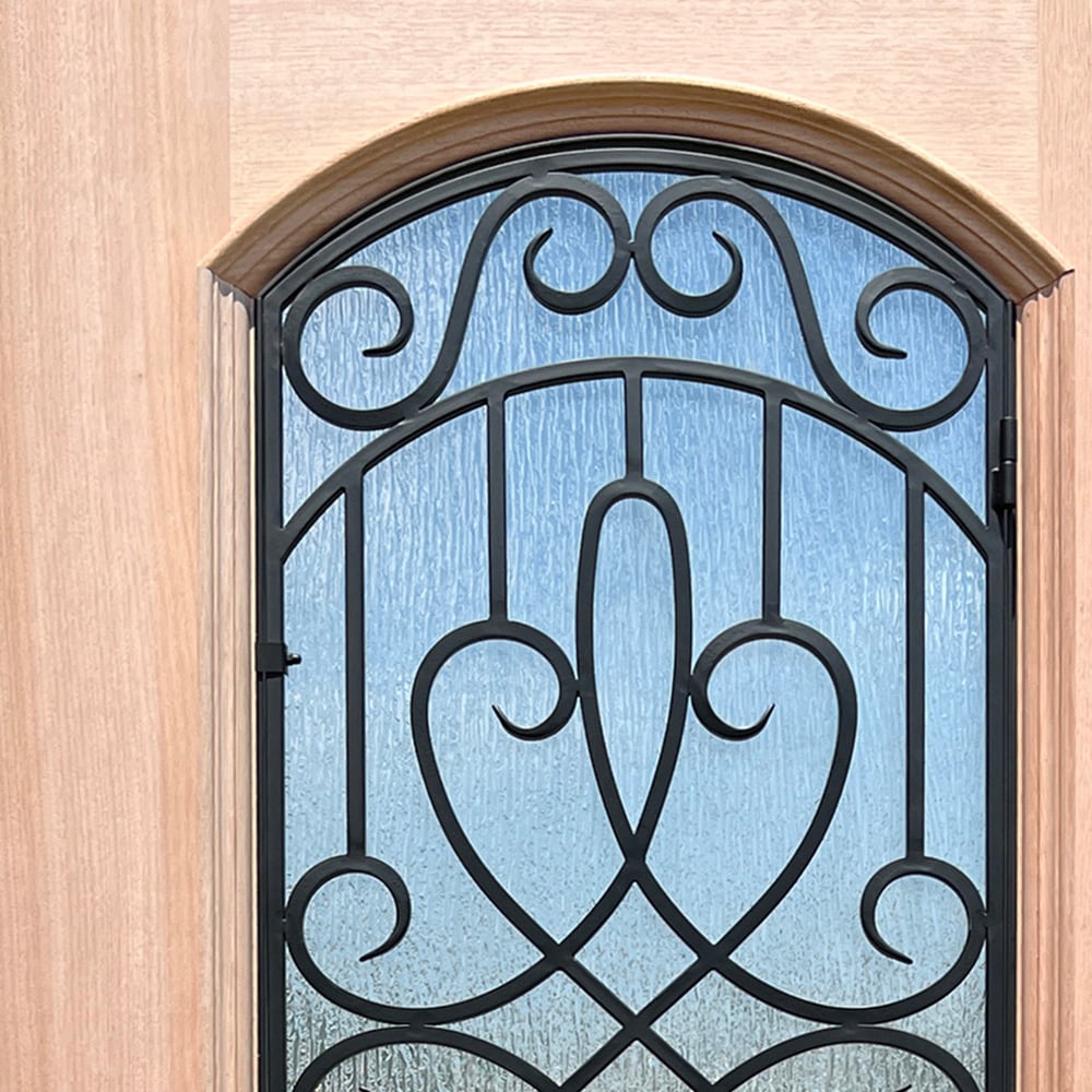 Greatview Doors 36-in x 80-in Mahogany Prehung Front Door with Privacy Glass
