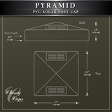 Classy Caps 5-in x 5-in Pyramid White PVC Deck Post Cap