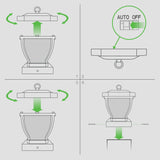 Classy Caps 4-in x 4-in 10-Lumen 0.2-Watt Dark Bronze Solar LED Outdoor Post Cap Light (2700 K)