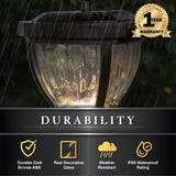 Classy Caps 4-in x 4-in 10-Lumen 0.2-Watt Dark Bronze Solar LED Outdoor Post Cap Light (2700 K)